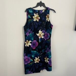 AGB Vibrant Floral Mini Dress - Purple and Blue